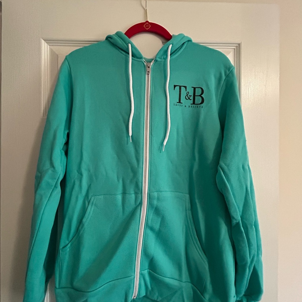 T&B Teal Zip-Up Hoodie